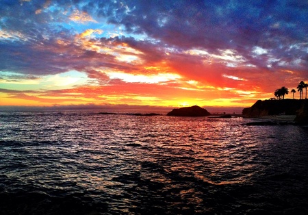 Beautiful sunset in lagunaの素材