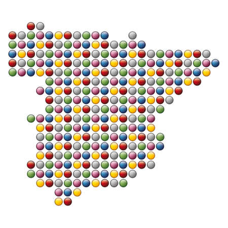 abstract map of Spainのイラスト素材
