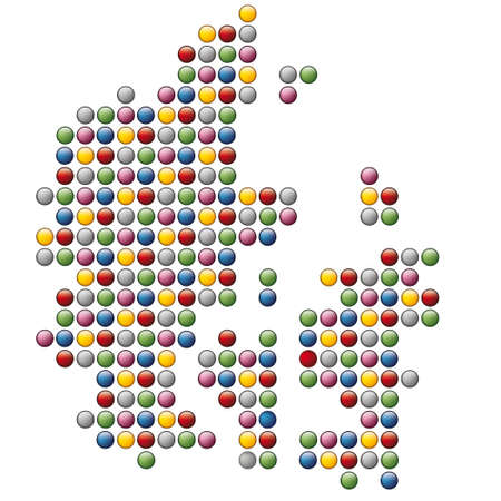 abstract map of Denmarkのイラスト素材