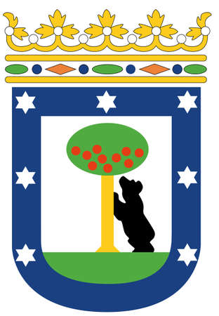 coat of arms of Madrid, Spainのイラスト素材