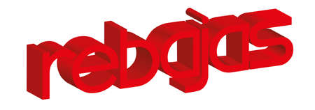 3d word REBAJAS  eng  sale  isolated on whiteのイラスト素材