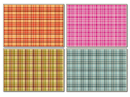 set with four checkered backgroundsのイラスト素材