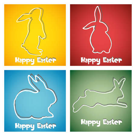 set with abstract Easter cardsのイラスト素材