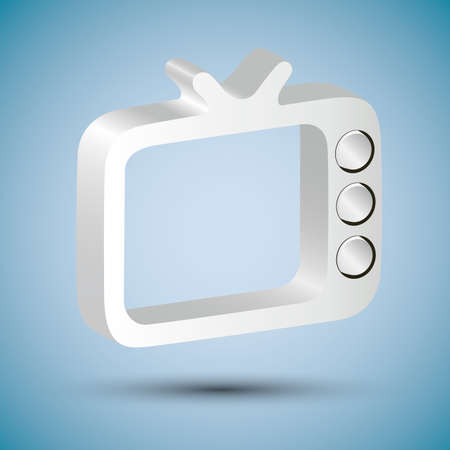 shiny tv iconのイラスト素材