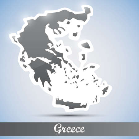 shiny icon in form of Greeceのイラスト素材