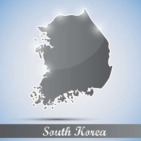 shiny icon in form of South Koreaのイラスト素材