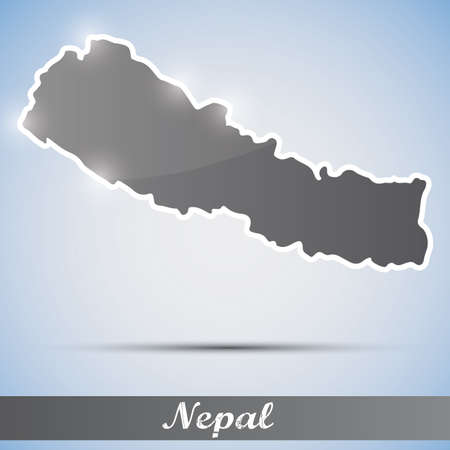 shiny icon in form of Nepalのイラスト素材