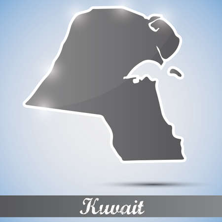 shiny icon in form of Kuwaitのイラスト素材