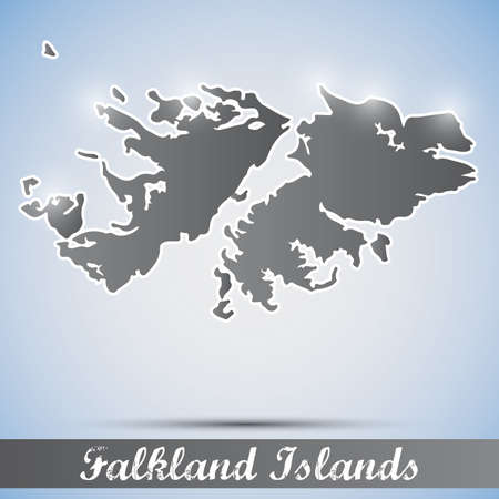 shiny icon in form of Falkland Islands のイラスト素材