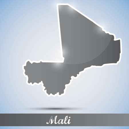 shiny icon in form of Maliのイラスト素材