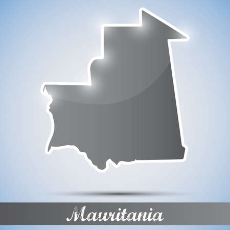 shiny icon in form of Mauritaniaのイラスト素材