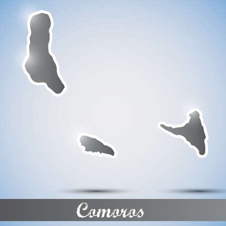 shiny icon in form of Comorosのイラスト素材