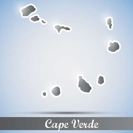 shiny icon in form of Cape Verdeのイラスト素材