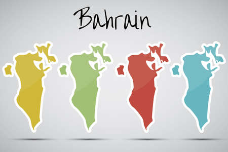 stickers in form of Bahrainのイラスト素材