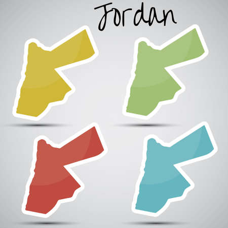stickers in form of Jordan のイラスト素材