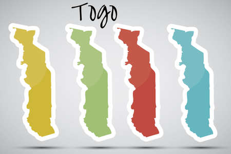 stickers in form of Togoのイラスト素材