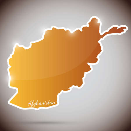 vintage sticker in form of Azerbaijanのイラスト素材