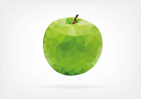 Low Poly Appleのイラスト素材