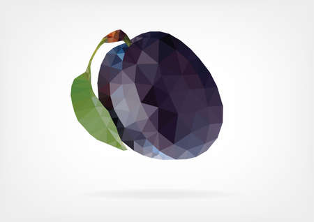 Low Poly Blue Plumのイラスト素材