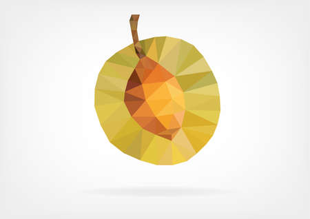 Low Poly Green Greengage Plumのイラスト素材