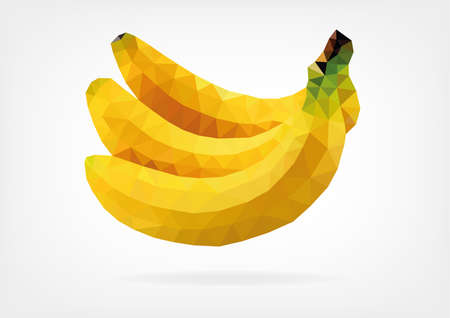 Low Poly Bananaのイラスト素材