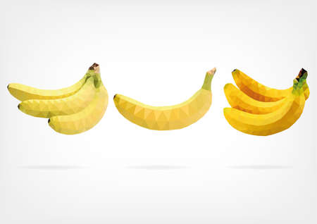 Low Poly Bananaのイラスト素材