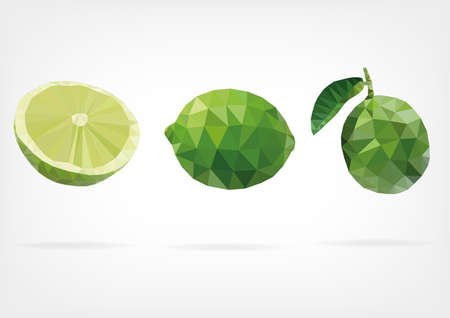 Low Poly Green Limeのイラスト素材