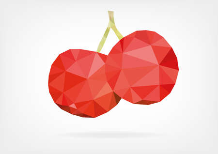Low Poly Acerola fruitのイラスト素材