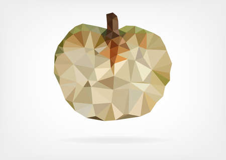 Low Poly Annona fruitのイラスト素材