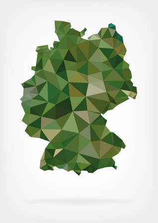 Low Poly Map of Germanyのイラスト素材