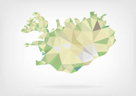 Low Poly Map of Icelandのイラスト素材