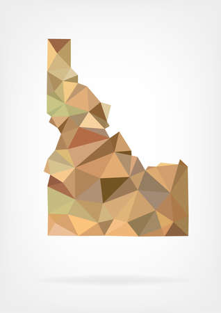 Low Poly map of Idaho stateのイラスト素材