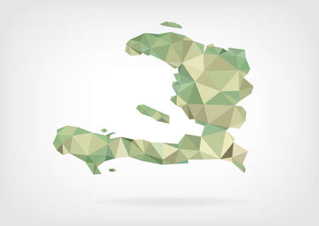 Low Poly map of Haitiのイラスト素材