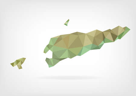 Low Poly map of East Timorのイラスト素材