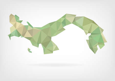 Low Poly map of Panamaのイラスト素材