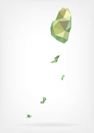 Low Poly map of Saint Vincentのイラスト素材