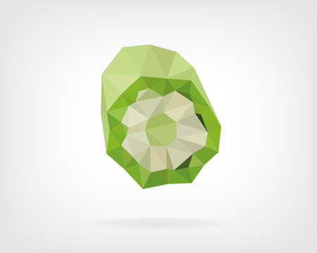 Low Poly Okra Fruitのイラスト素材