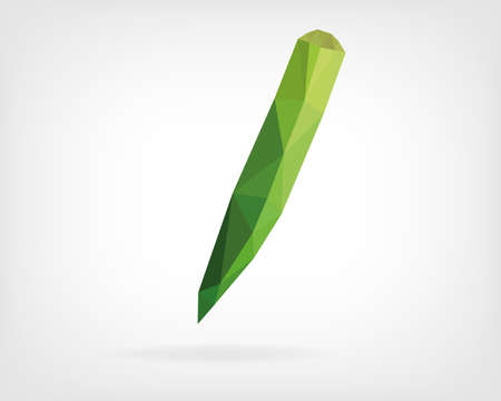 Low Poly Okra Fruitのイラスト素材