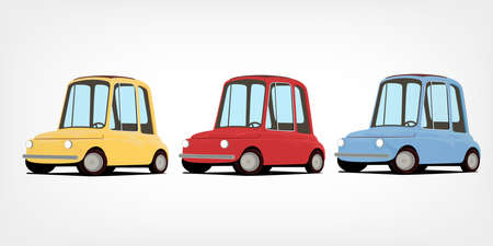 funny cartoon car illustrationのイラスト素材