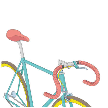 cool vintage bicycle illustrationのイラスト素材