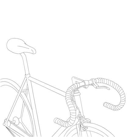 cool vintage bicycle illustrationのイラスト素材