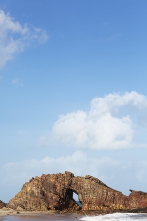 Pedra Furada in Jericoacoara Brazil の写真素材