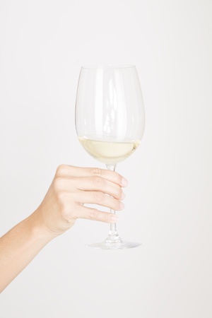 glass of white wineの写真素材