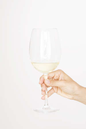 glass of white wineの写真素材
