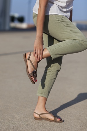 injury walkingの写真素材