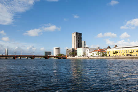 Panorama from river of Recife in Brasilの写真素材