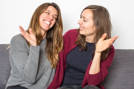 Two women having fun