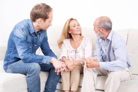 Family talking