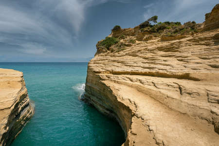 Canal d'Amour beach with beautiful rocky coastline. Corfu, Greeceの写真素材