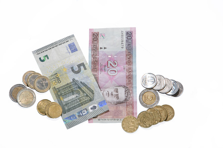 Lithuania switches to Euroの写真素材